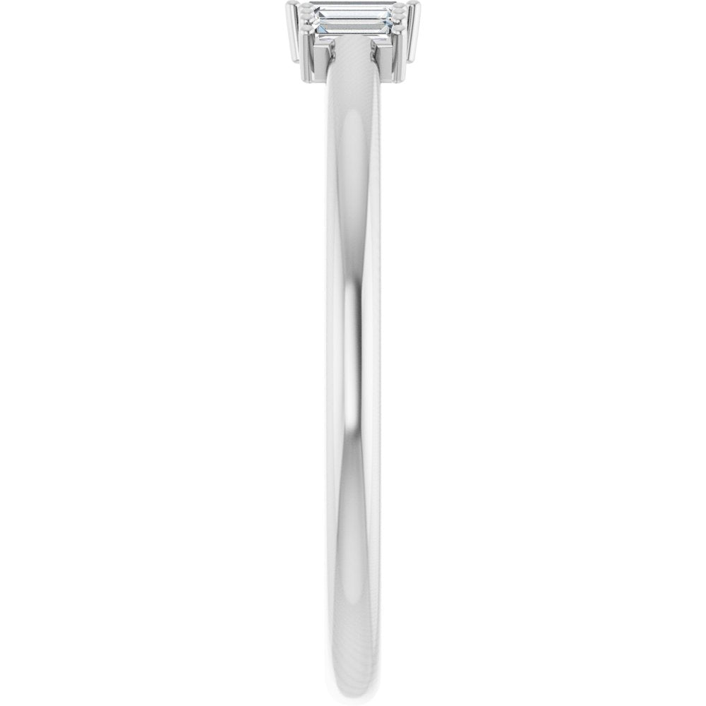 14K White Gold 1/8 CTW Natural Diamond Stackable Ring