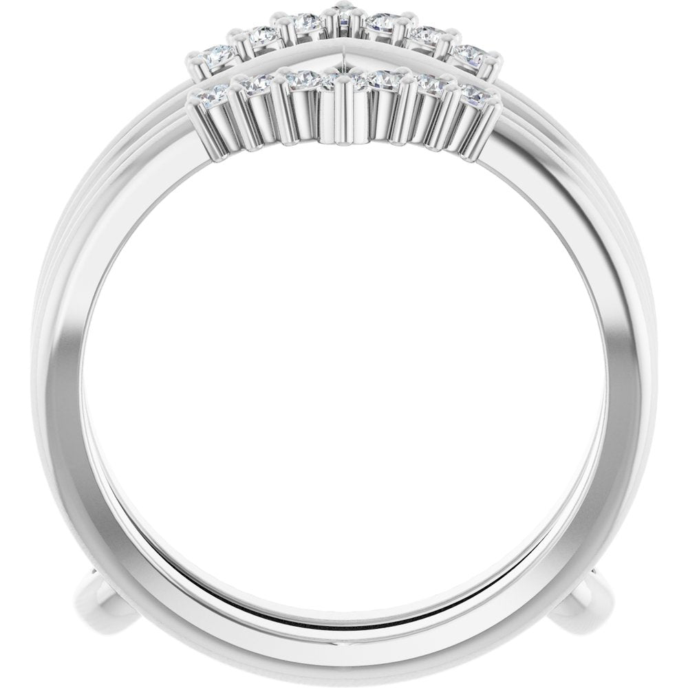 14K White Gold 1/4 CTW Lab-Grown Diamond Ring Guard