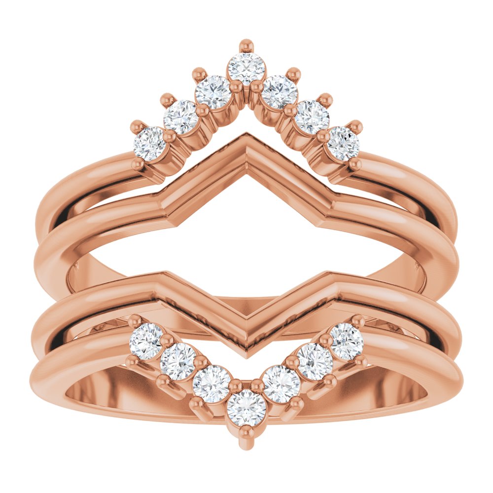 14K Rose Gold 1/4 CTW Lab-Grown Diamond Ring Guard