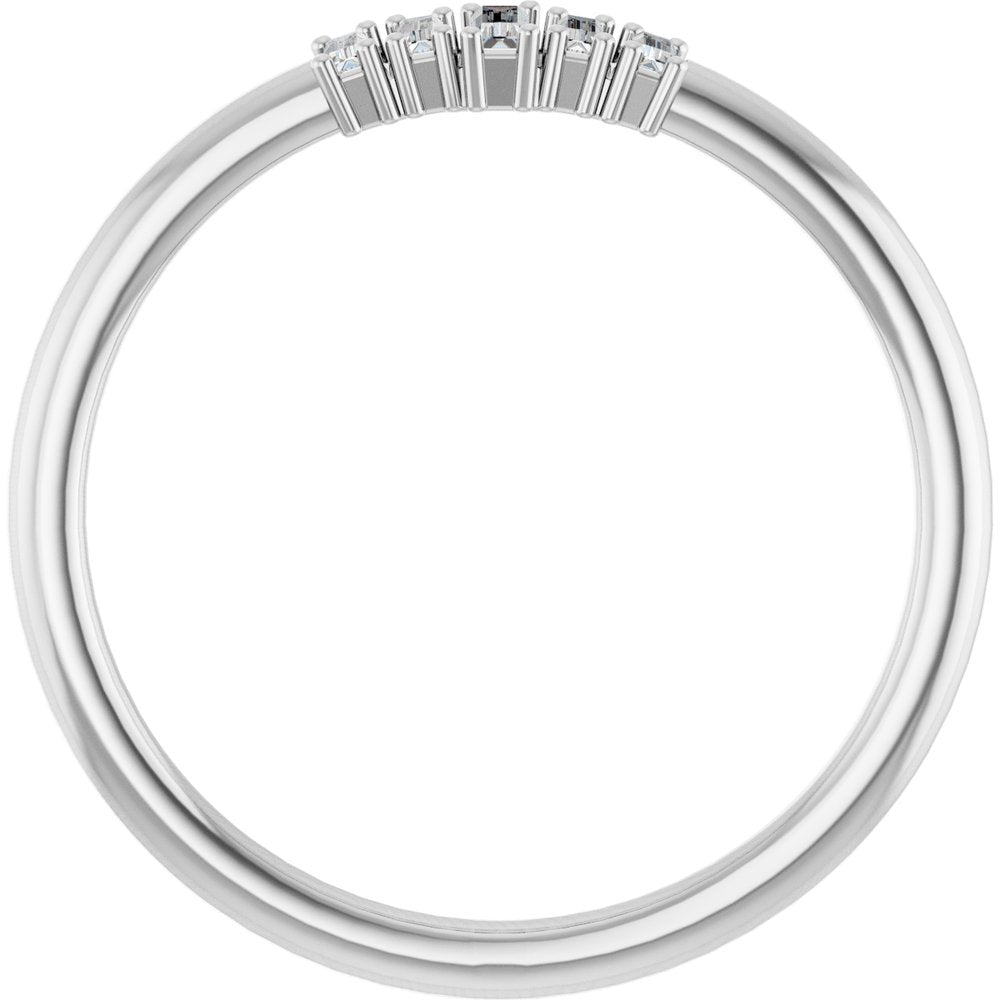 14K White Gold 1/8 CTW Natural Diamond Stackable Ring