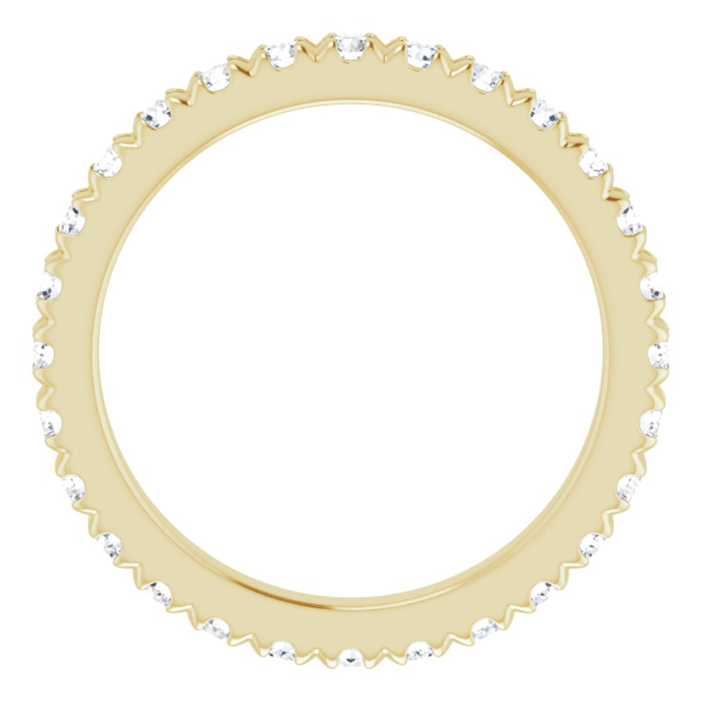 14K Yellow Gold 1/2 CTW Natural Diamond Eternity Band Size 3
