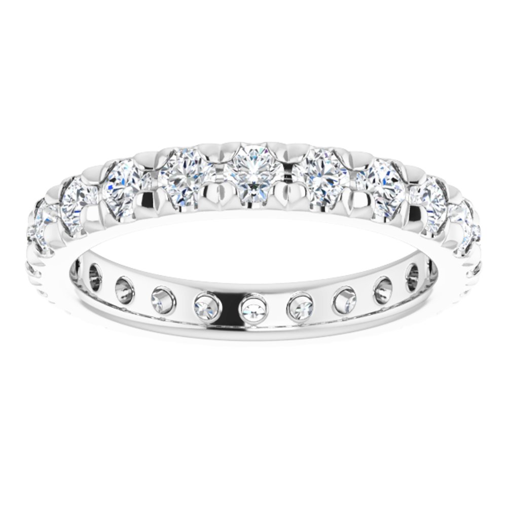Platinum 7/8 CTW Natural Diamond Eternity Band Size 3.5