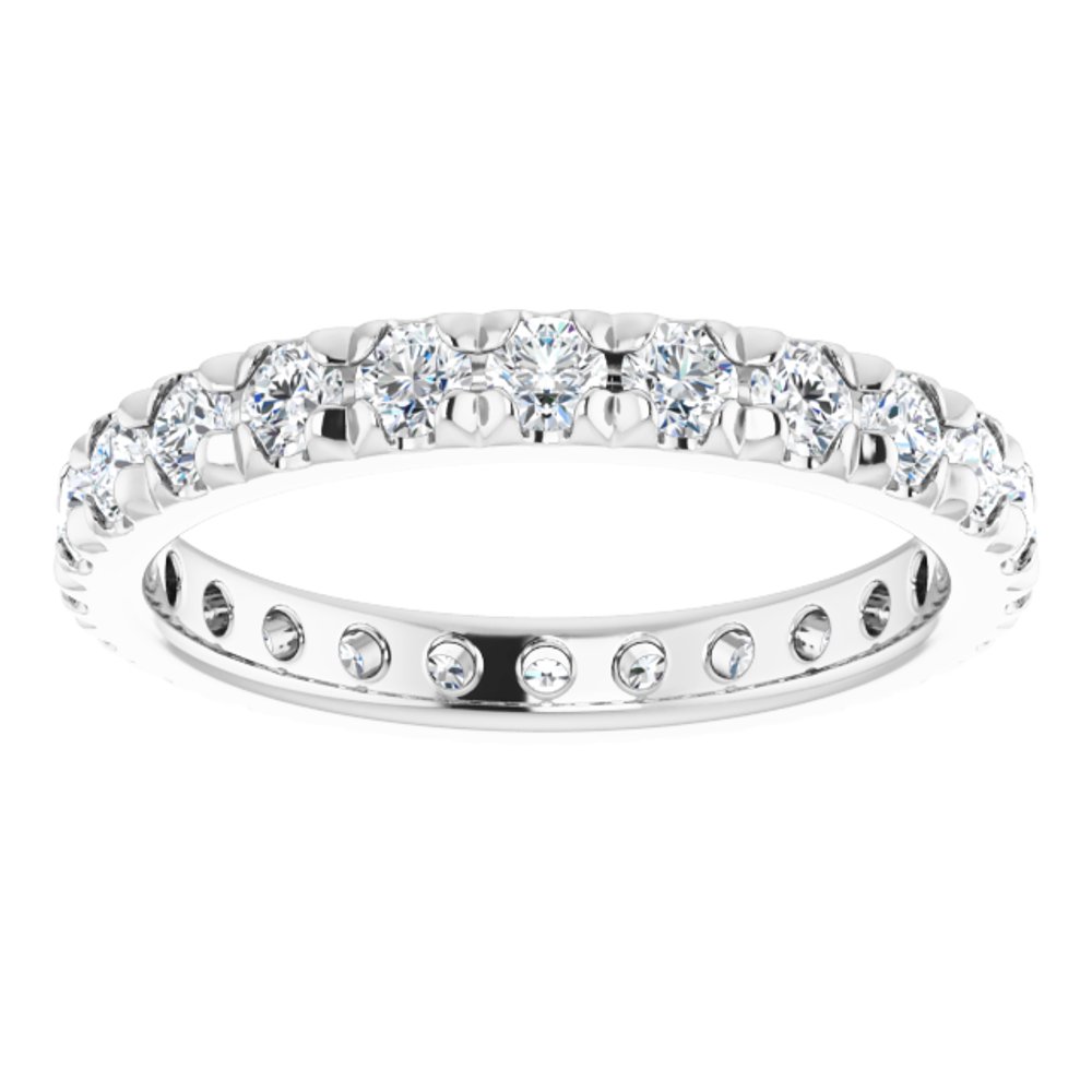 Platinum 1 CTW Natural Diamond Eternity Band Size 5.25
