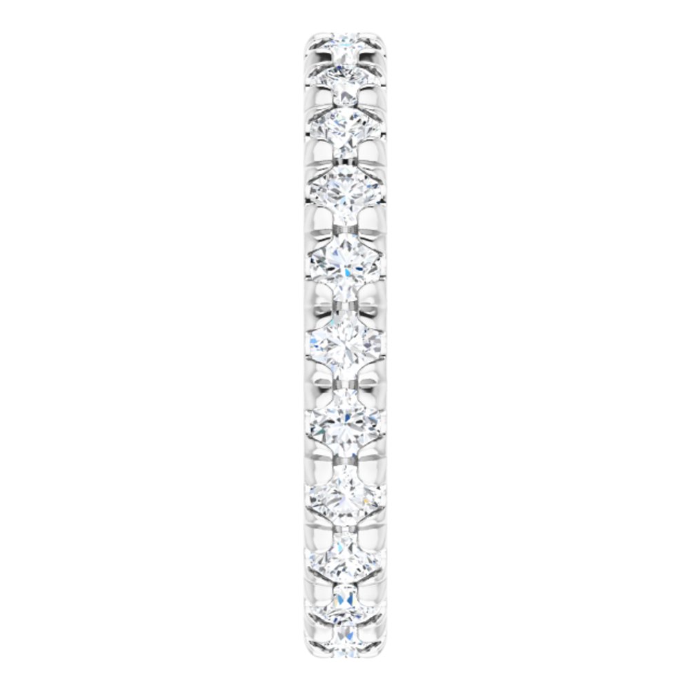 Platinum 1 CTW Natural Diamond Eternity Band Size 5.25