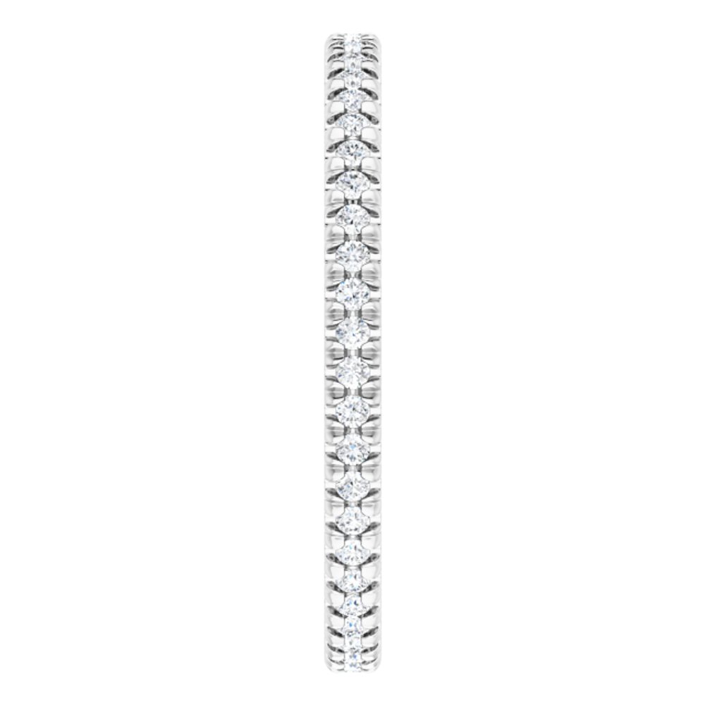 14K White Gold 1/5 CTW Natural Diamond Eternity Band Size 4.25