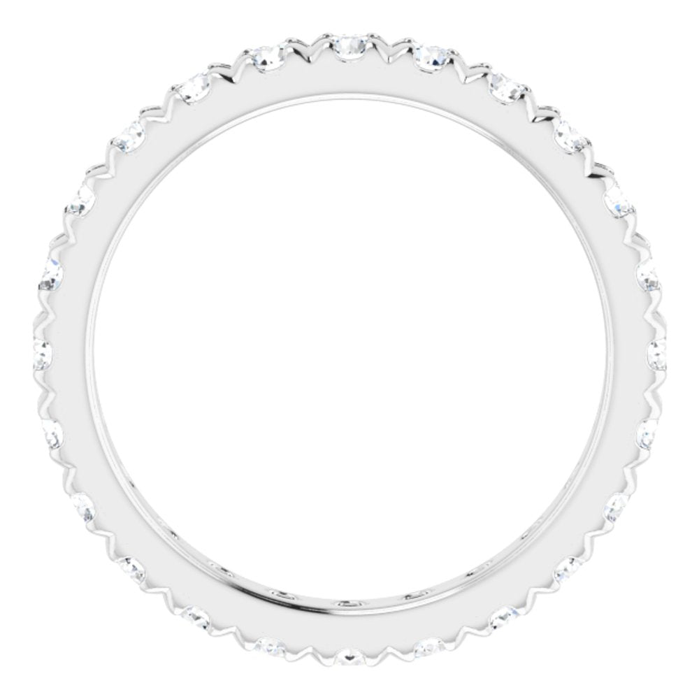 Platinum 1 CTW Natural Diamond Eternity Band Size 5.25