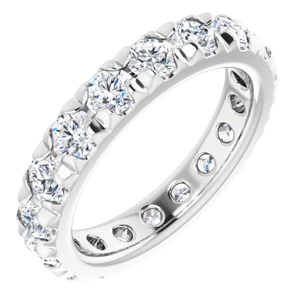14K White Gold 2 1/6 CTW Natural Diamond Eternity Band Size 5.25