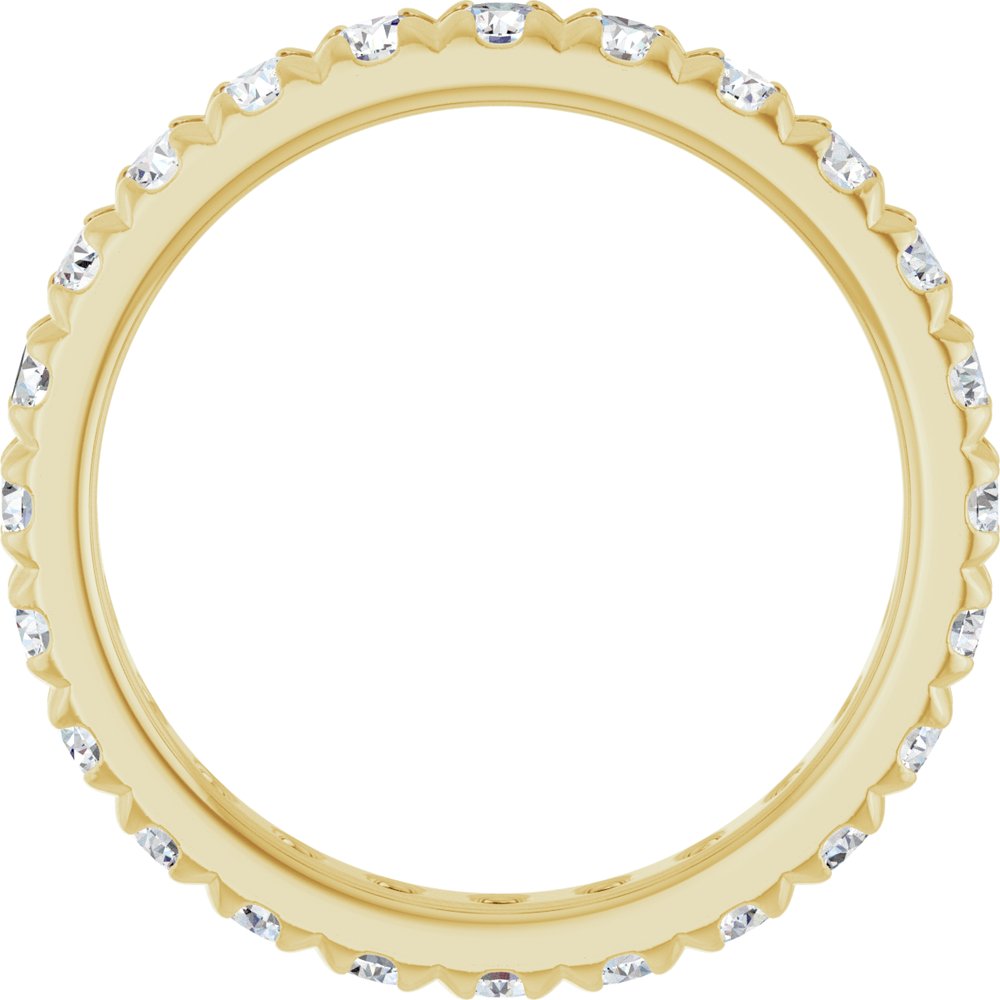 14K Yellow Gold 1 3/8 CTW Natural Diamond French-Set Eternity Band
