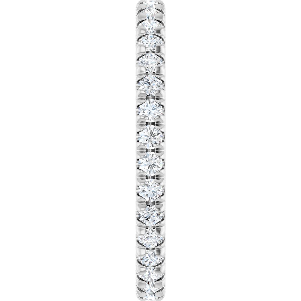 14K White Gold 1/2 CTW Lab-Grown Diamond French-Set Eternity Band Size 5