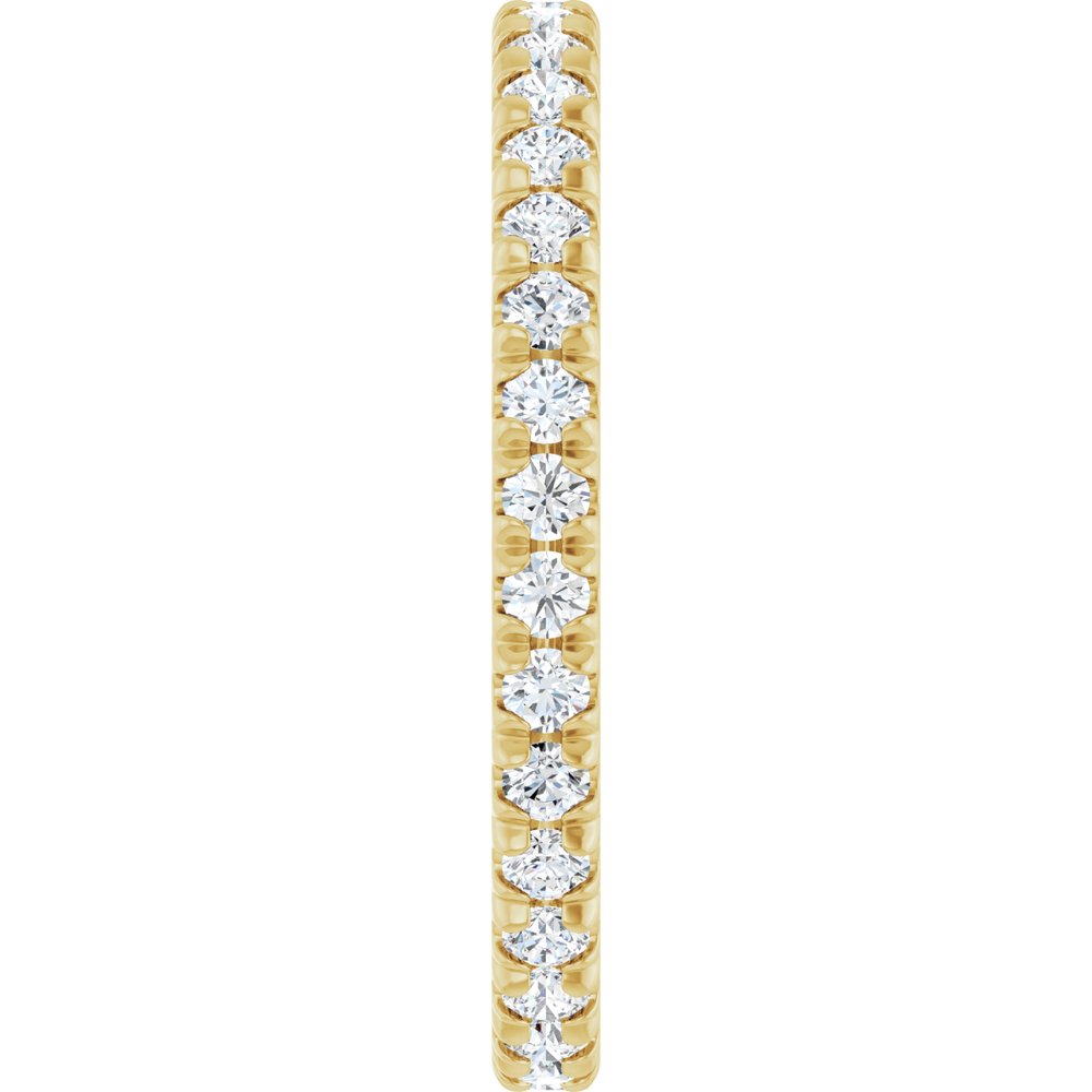 14K Yellow Gold 1/2 CTW Natural Diamond French-Set Eternity Band