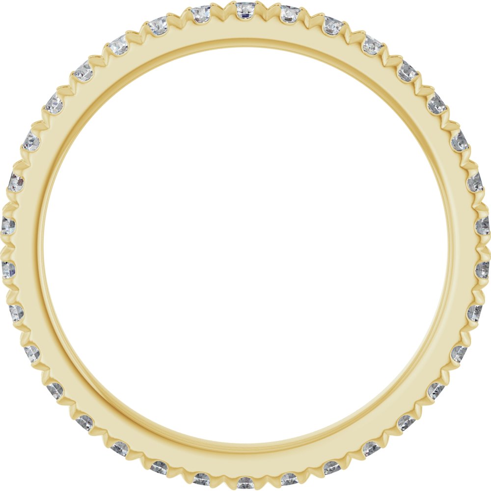 14K Yellow Gold 1/2 CTW Natural Diamond French-Set Eternity Band