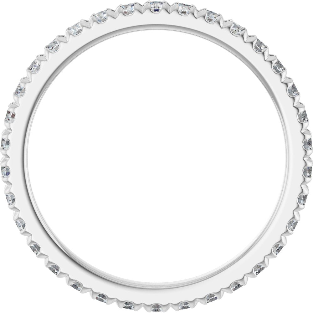 14K White Gold 1/2 CTW Lab-Grown Diamond French-Set Eternity Band Size 5