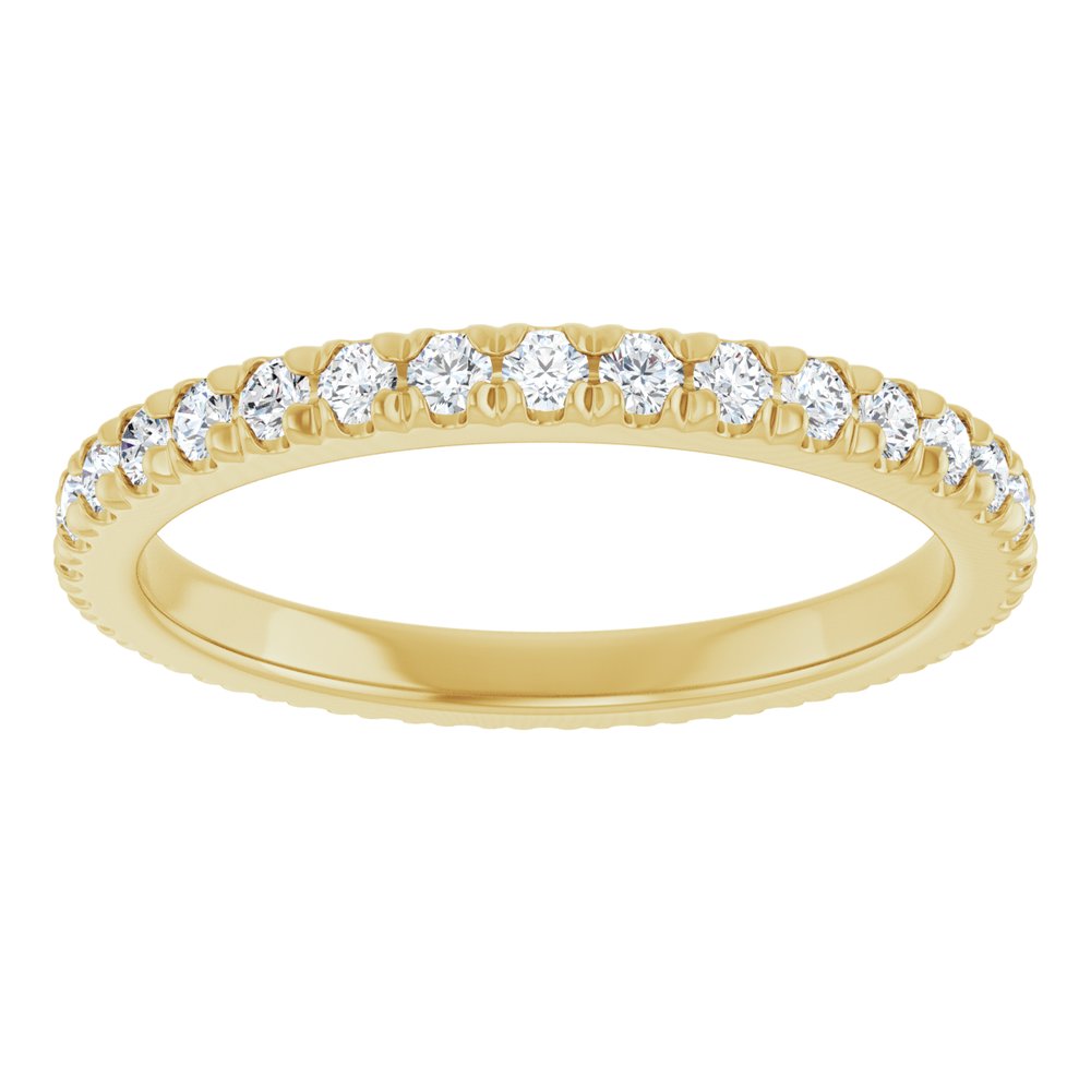 14K Yellow Gold 1/2 CTW Natural Diamond French-Set Eternity Band