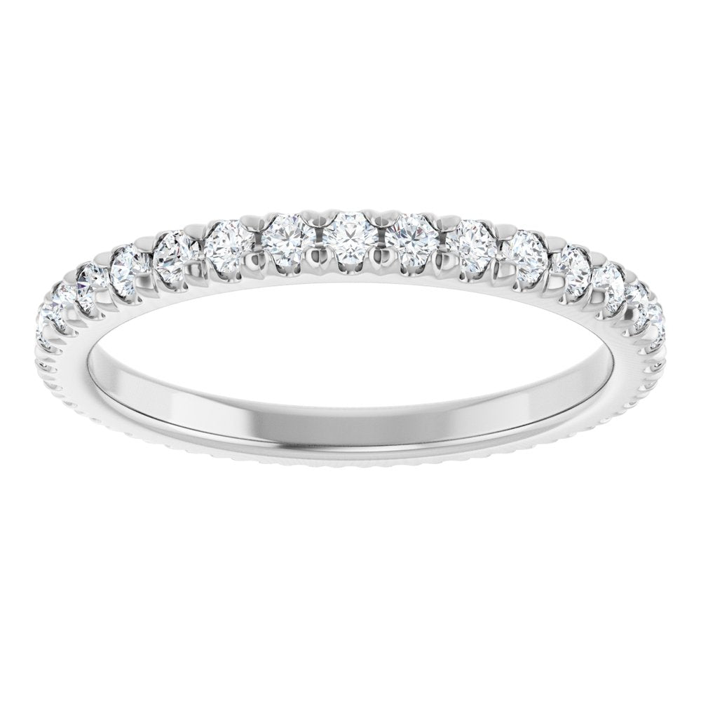 Platinum 5/8 CTW Lab-Grown Diamond French-Set Eternity Band