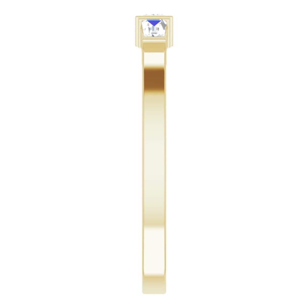 14K Yellow 1/5 CTW Natural Diamond Stackable Ring