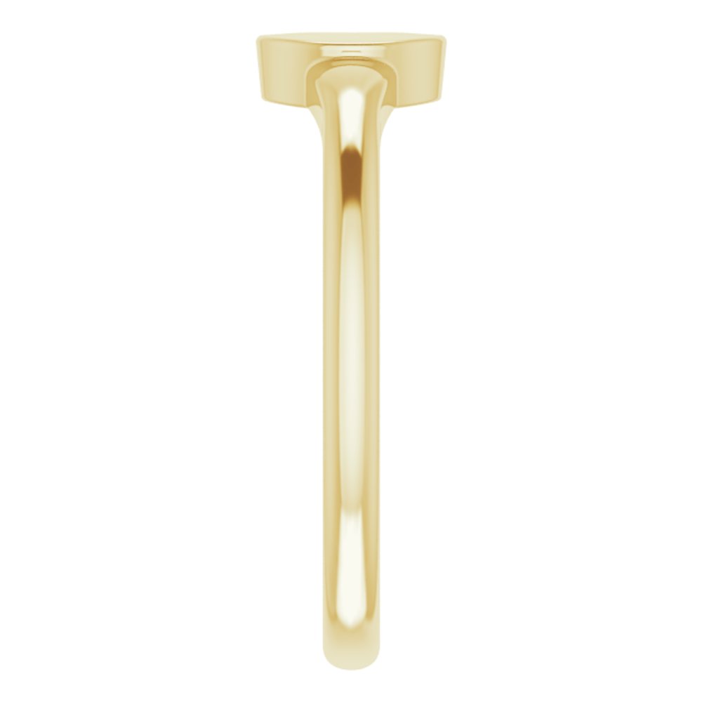 14K Yellow Gold .05 CT Natural Diamond Signet Ring