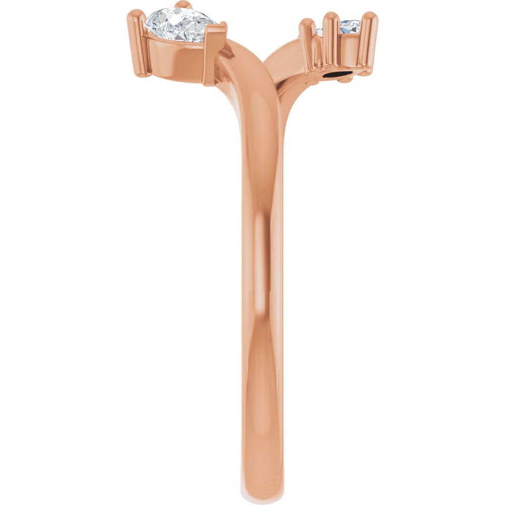 14K Rose Gold 1/5 CTW Natural Diamond Negative Space Ring