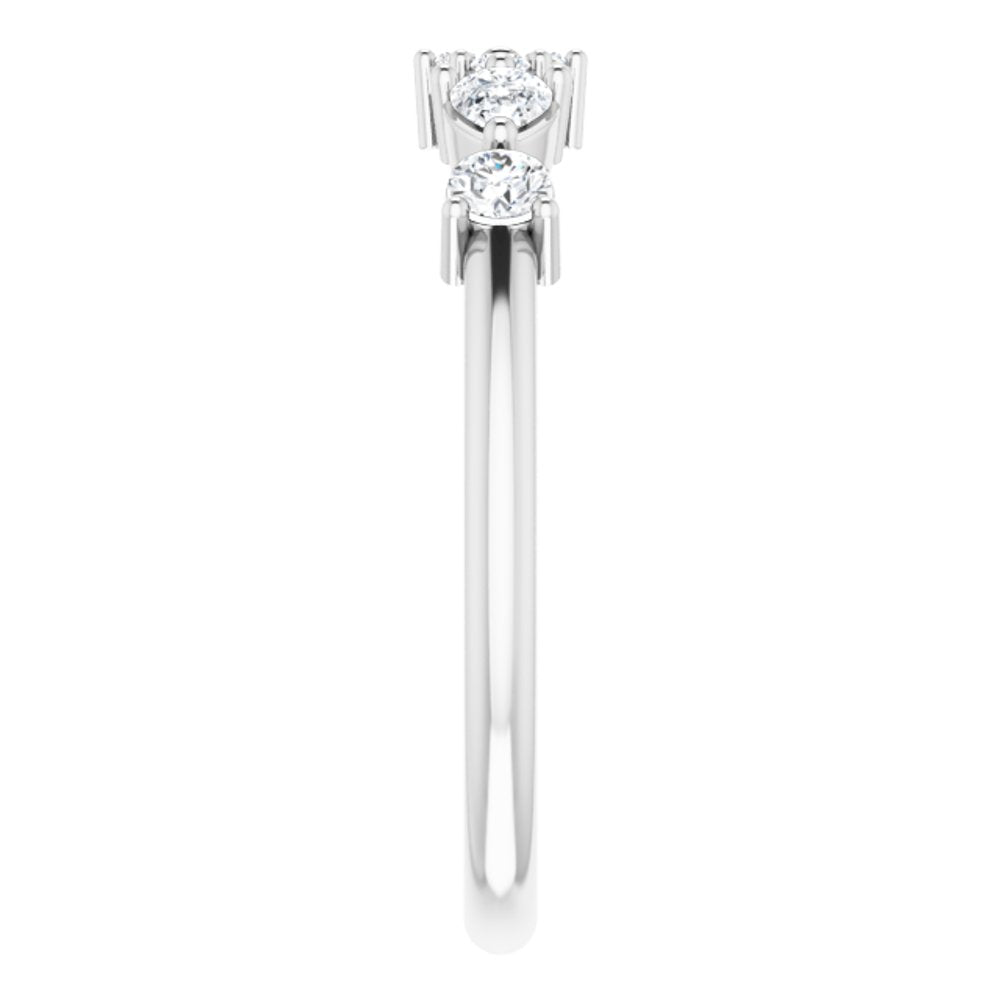 14K White Gold 1/3 CTW Natural Diamond Stackable Ring