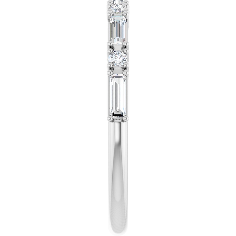 14K White 3/8 CTW Natual Diamond Anniversary Band