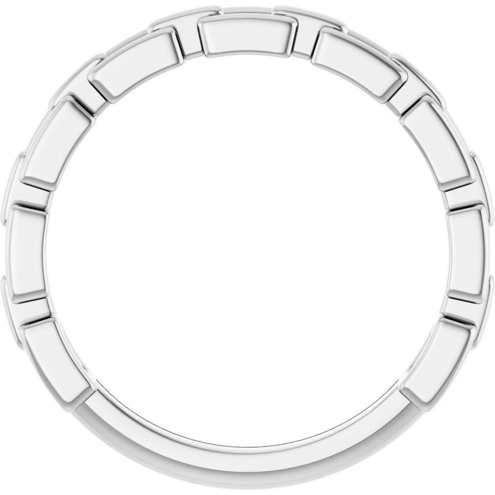 14K White Gold Chain Link Ring