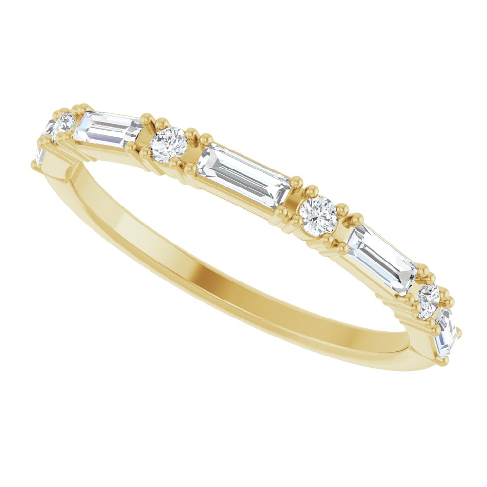 14K Yellow Gold 3/8 CTW Lab-Grown Diamond Anniversary Band