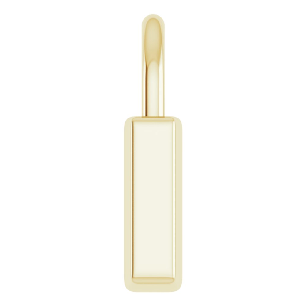 14K Yellow Gold Engravable Lock Pendant