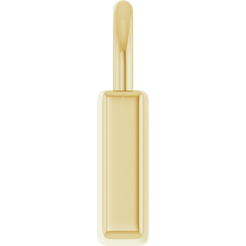 14K Yellow Gold Engravable Lock Pendant