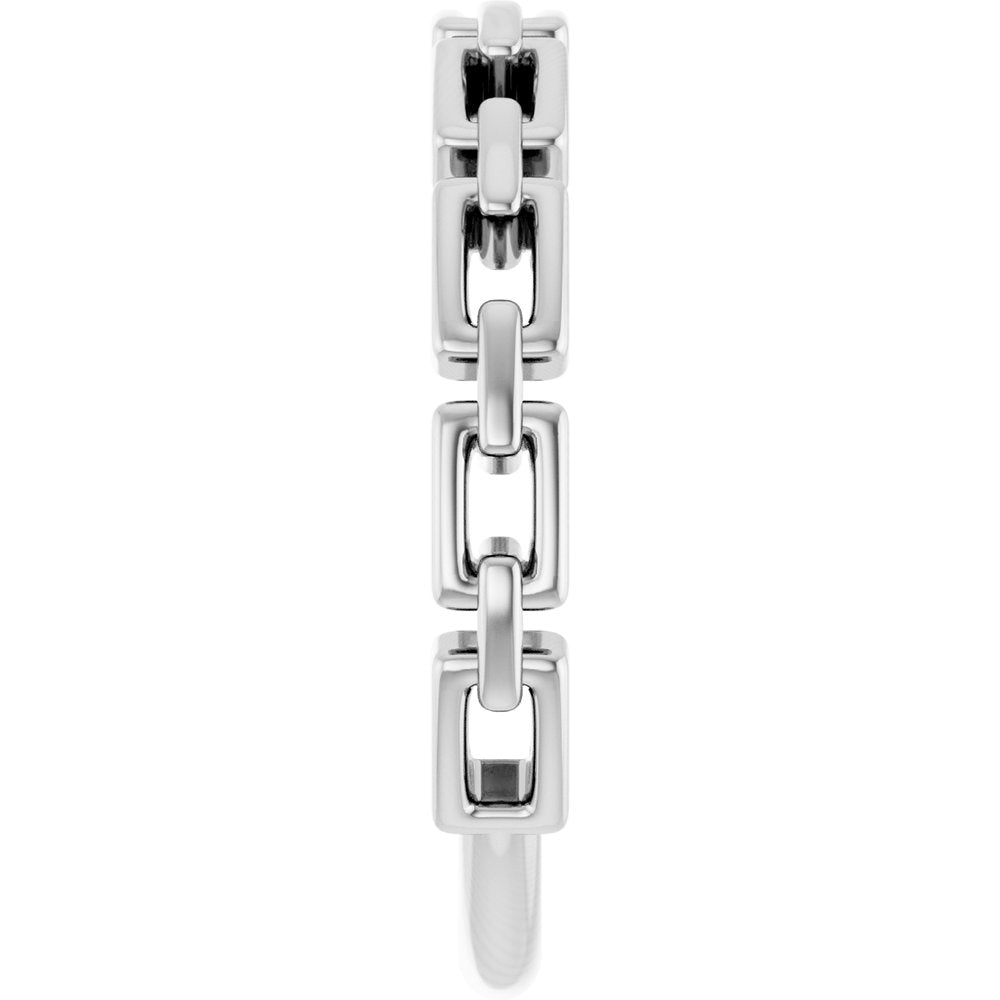 14K White Gold Chain Link Ring