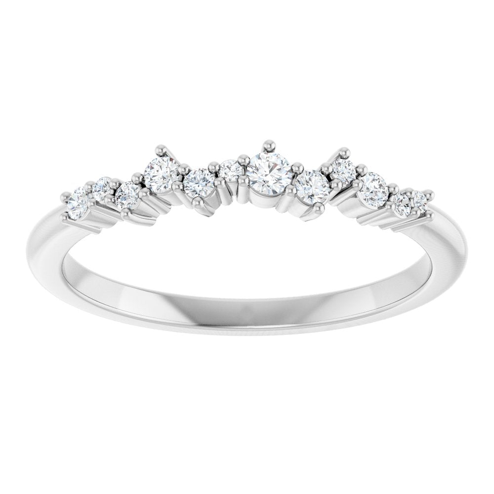 14K White Gold 1/6 CTW Natural Diamond Stackable Ring