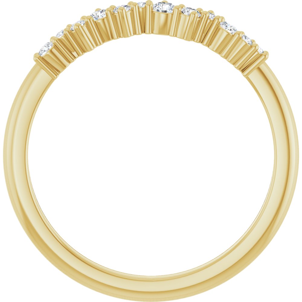 14K Yellow Gold 1/6 CTW Natural Diamond Stackable Ring