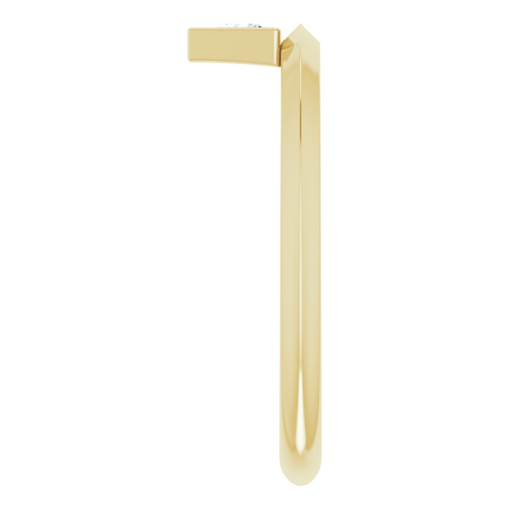 14K Yellow Gold .06 CT Natural Diamond Stackable Ring