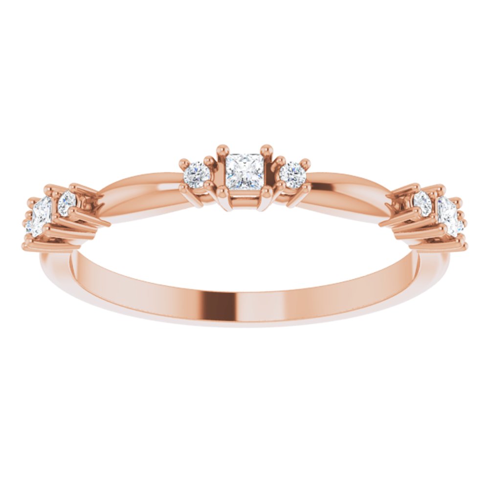 14K Rose Gold 1/6 CTW Natural Diamond Stackable Ring