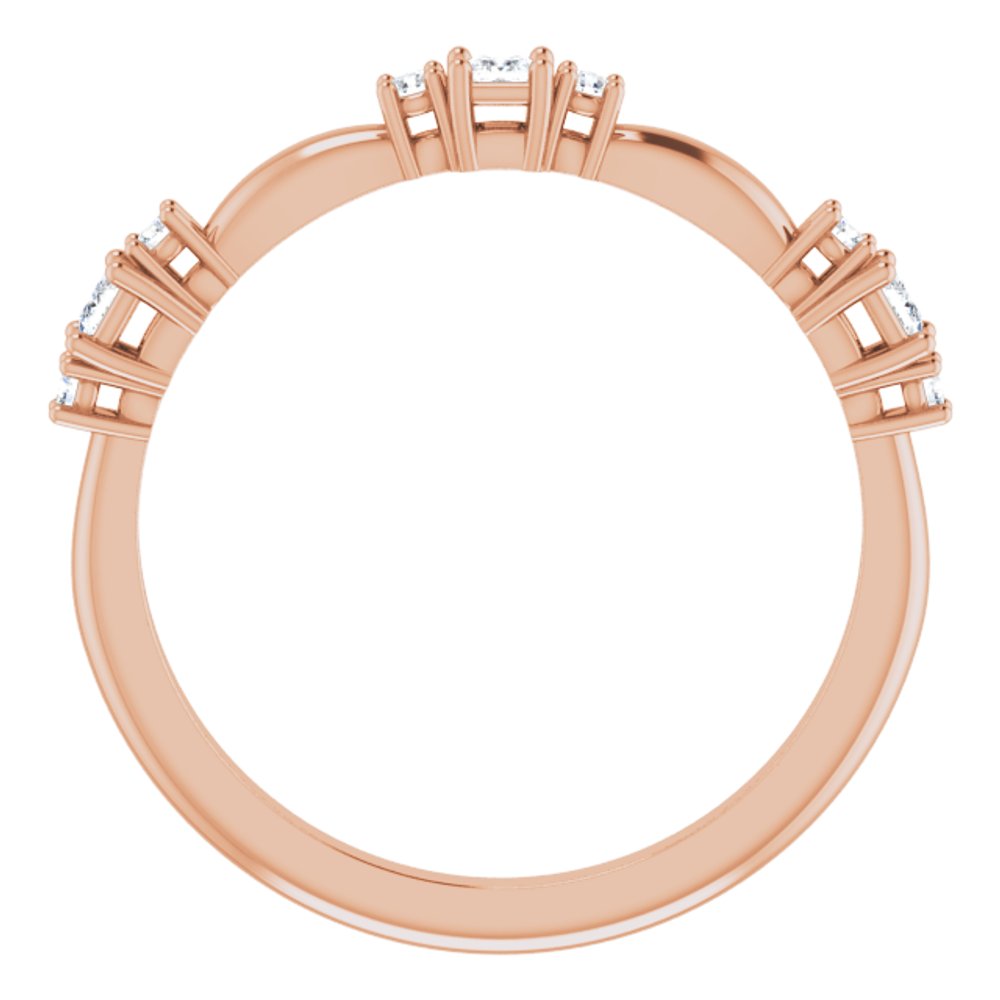 14K Rose Gold 1/6 CTW Natural Diamond Stackable Ring