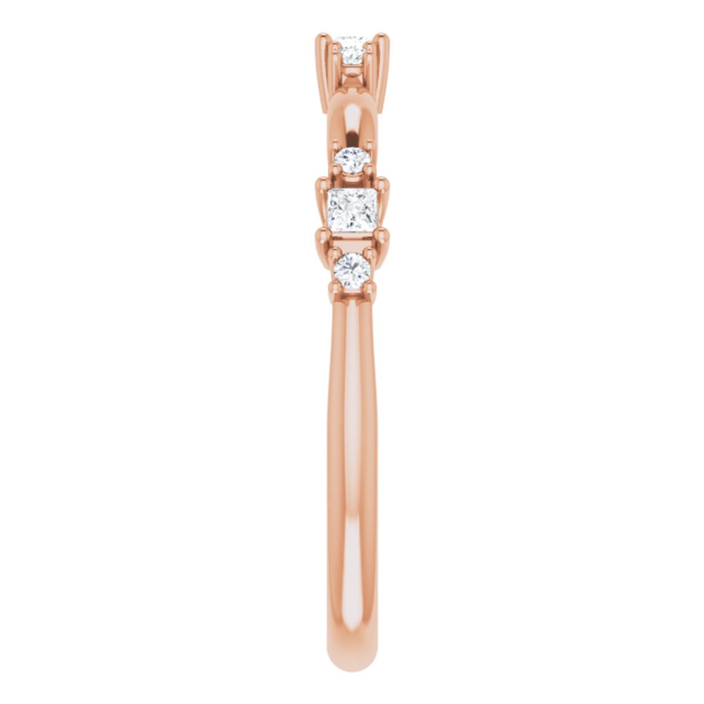 14K Rose Gold 1/6 CTW Natural Diamond Stackable Ring