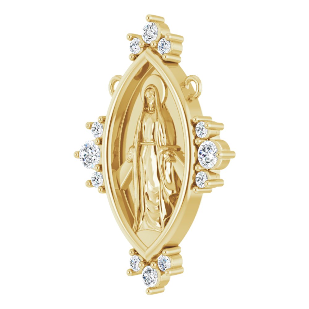 14K Yellow 1/5 CTW Natural Diamond Miraculous Necklace Center