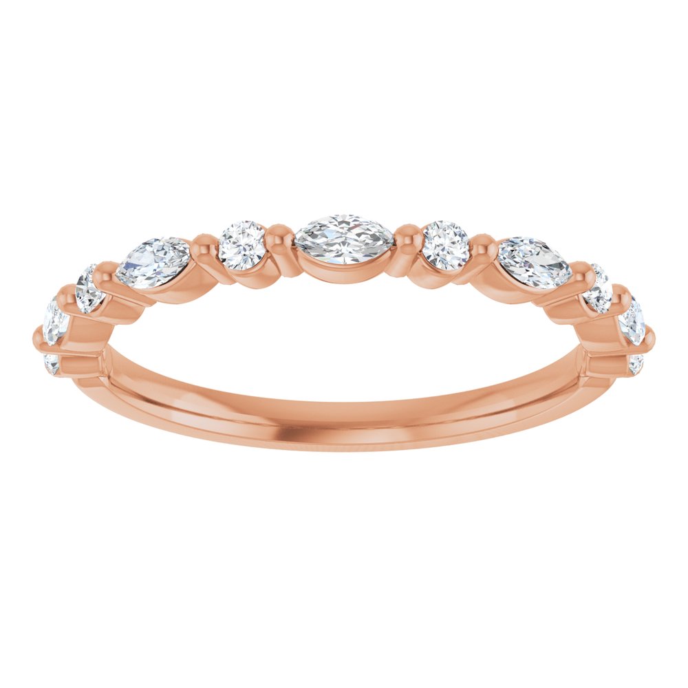 14K Rose Gold 1/3 CTW Natural Diamond Anniversary Band