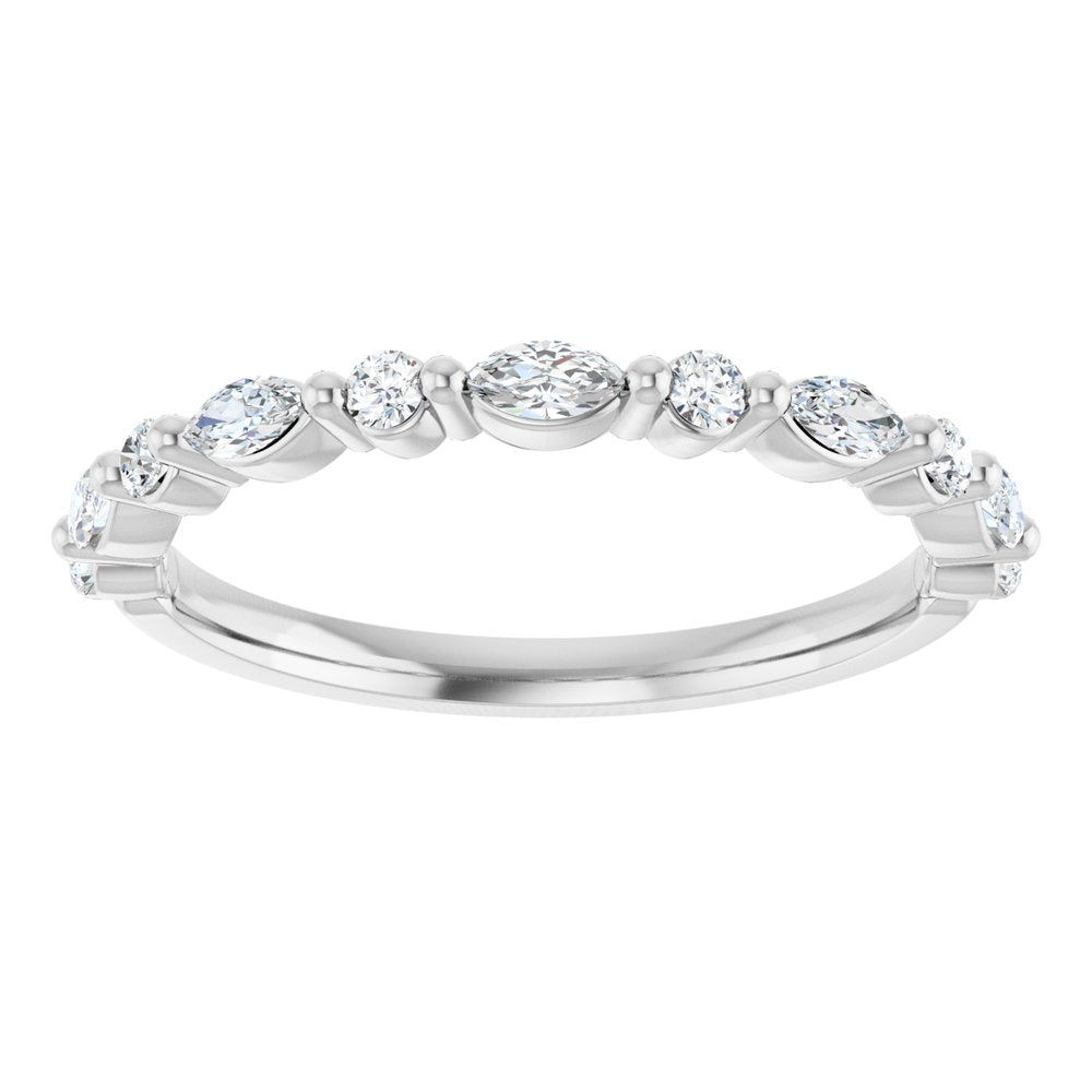 Platinum 1/3 CTW Natural Diamond Anniversary Band