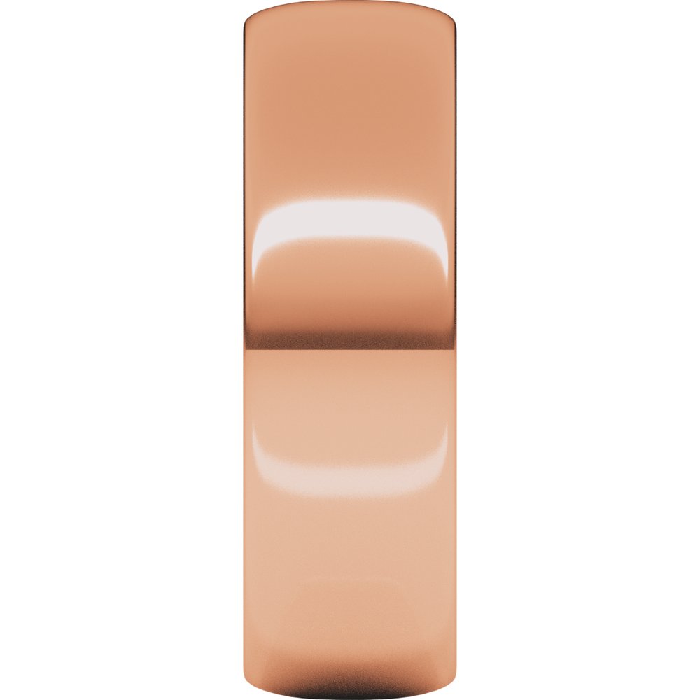 14K Rose Gold 6 mm Lightweight Half Round Band Size 11