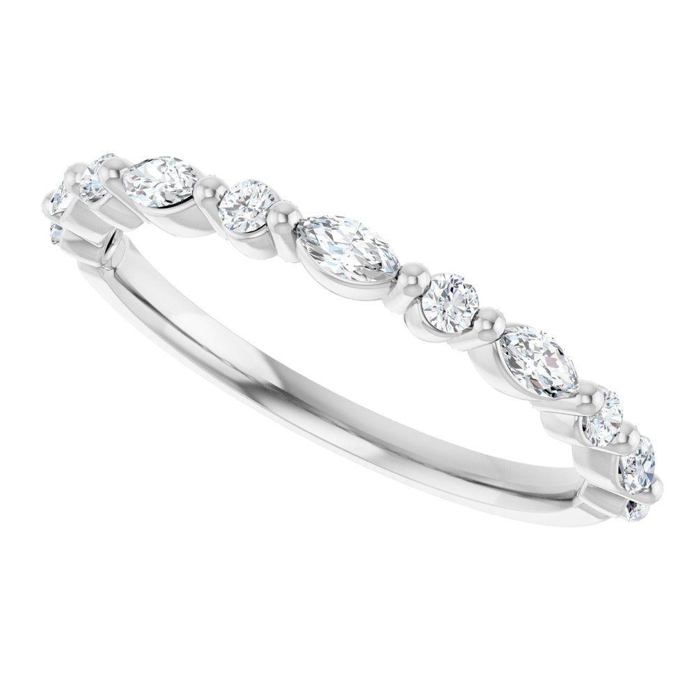Platinum 1/3 CTW Natural Diamond Anniversary Band