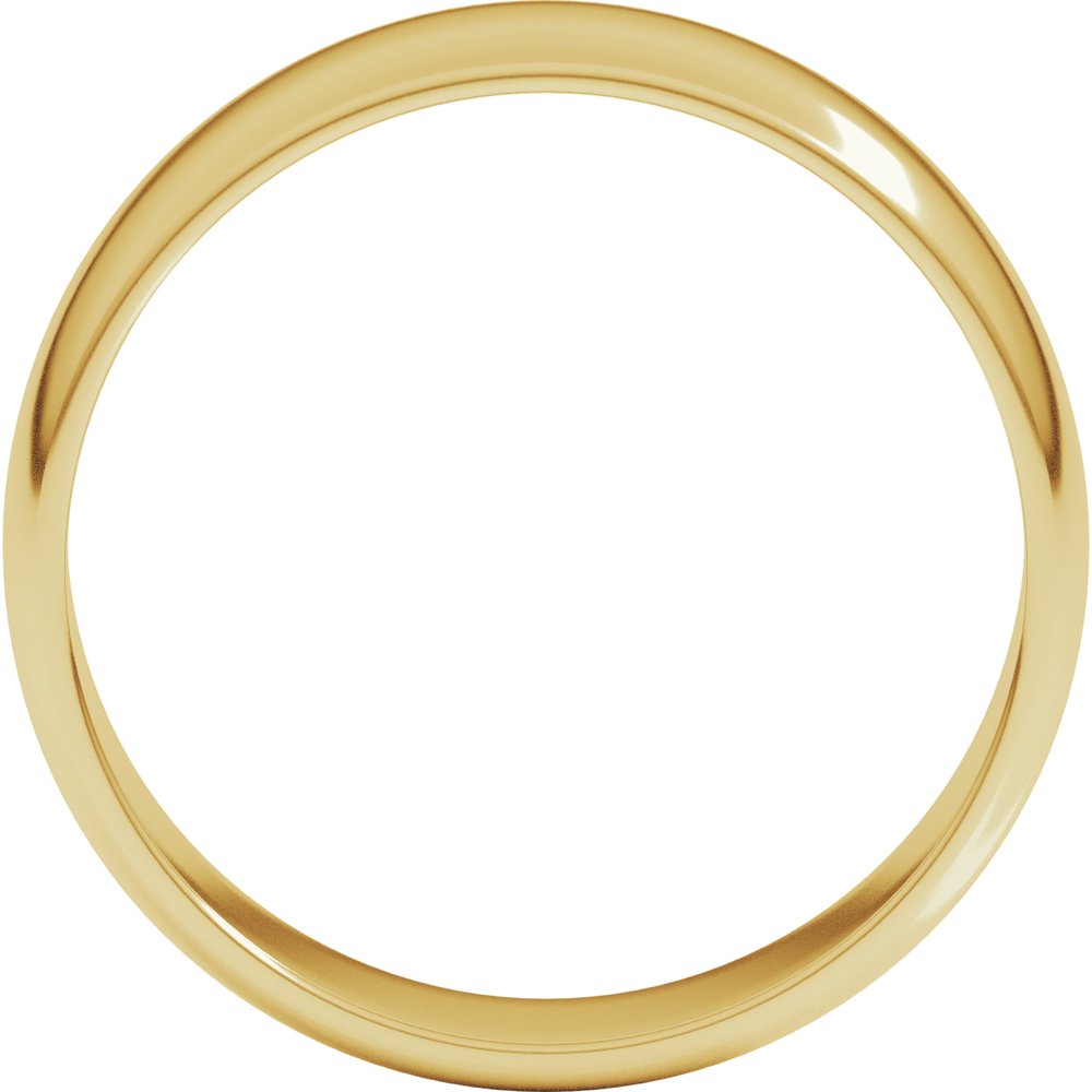 14K Yellow Gold 6 mm Lightweight Half Round Band Size 5