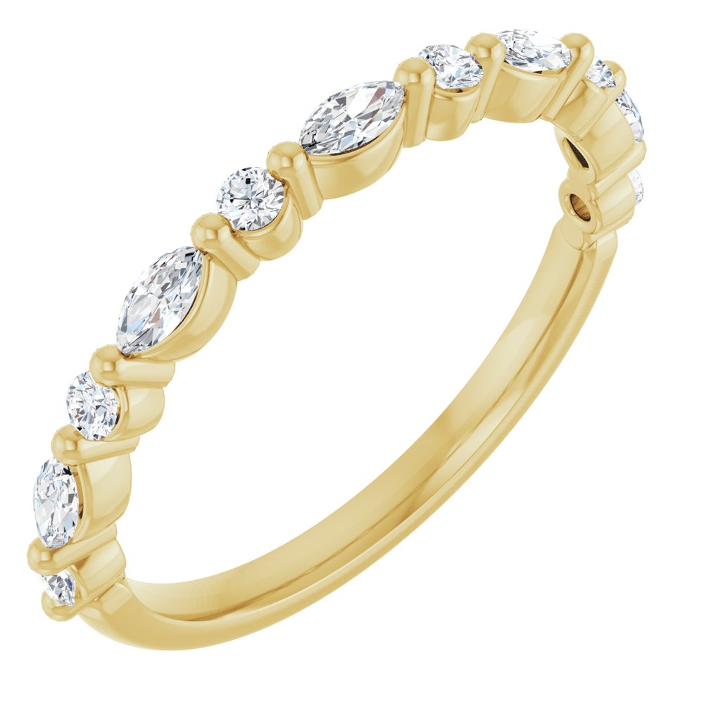 14K Yellow Gold 1/3 CTW Lab-Grown Diamond Anniversary Band