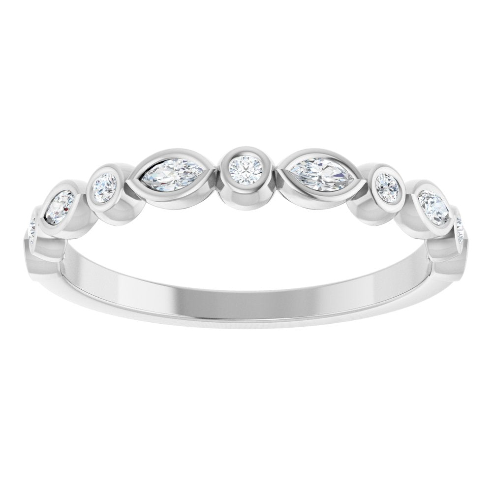 14K White 1/5 CTW Natural Diamond Anniversary Band