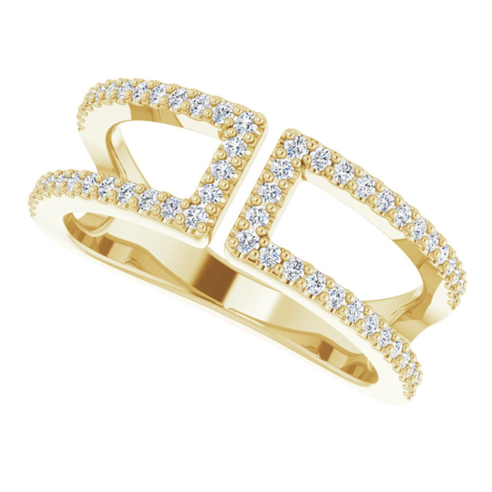 14K Yellow Gold 1/3 CTW Natural Diamond Ring