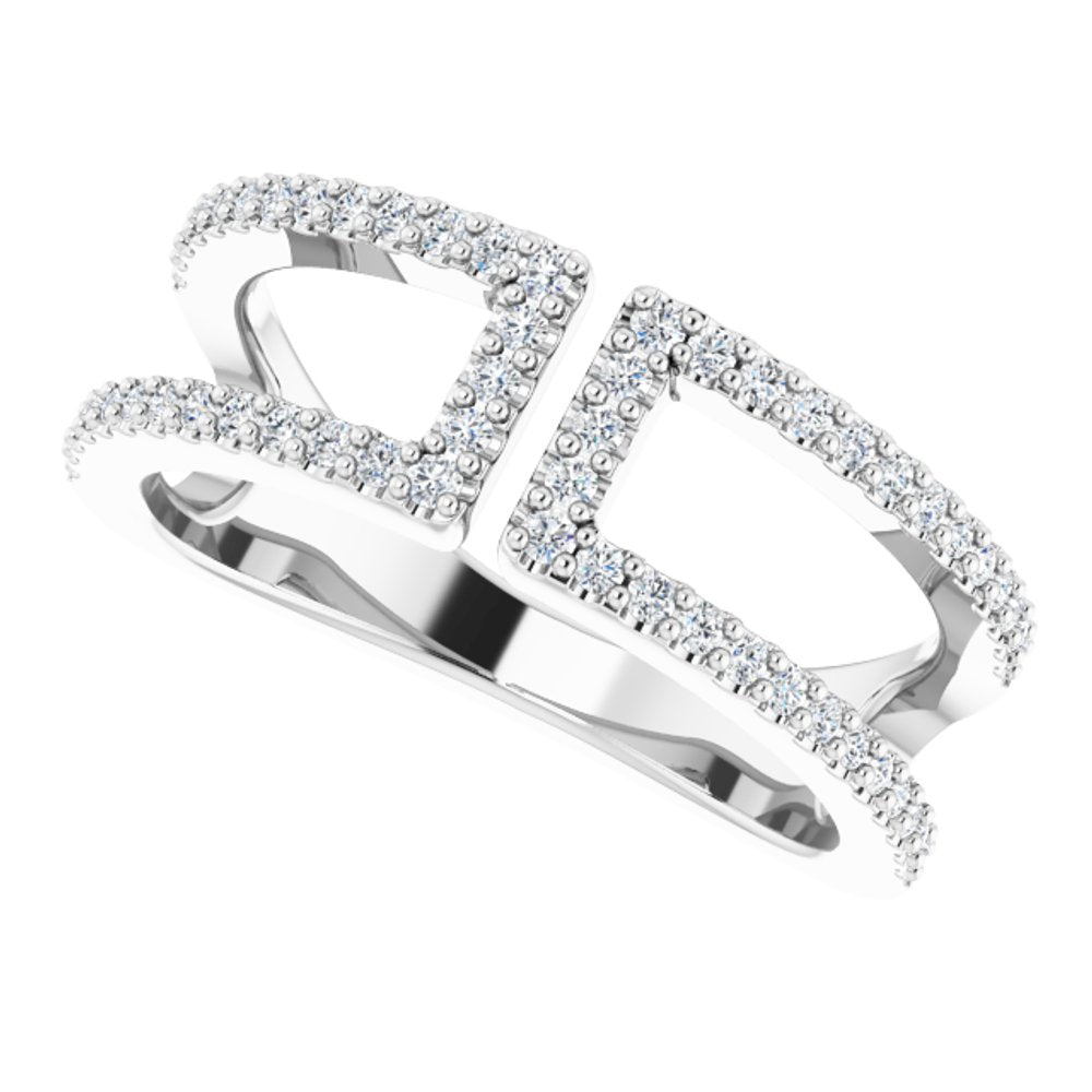 14K White Gold 1/3 CTW Natural Diamond Ring