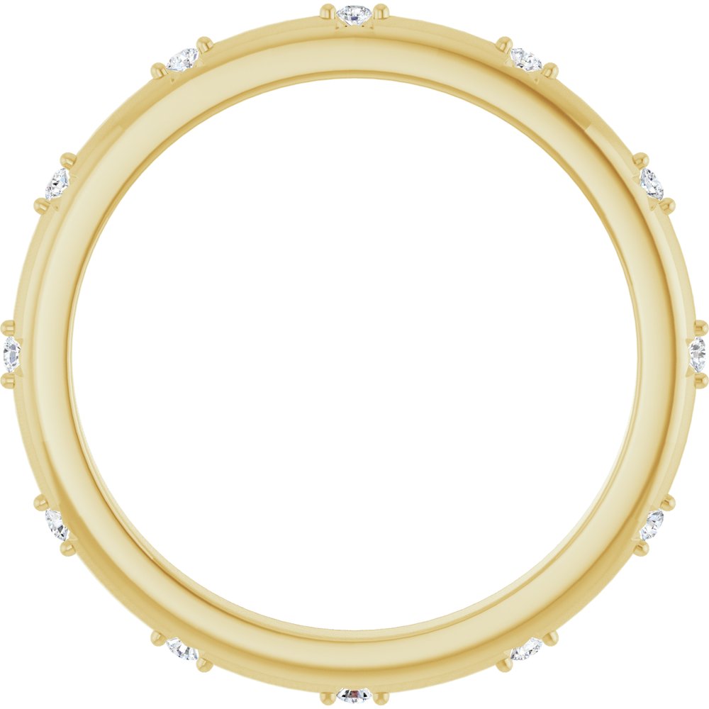 14K Yellow Gold .05 CTW Natural Diamond Eternity Band Size 6