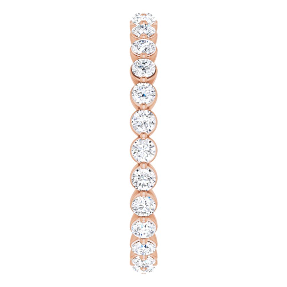 14K Rose 3/4 CTW Natural Diamond Eternity Band