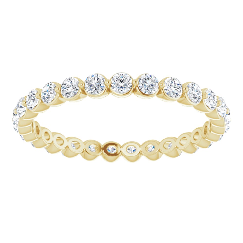 14K Yellow 3/4 CTW Natural Diamond Eternity Band Size 7