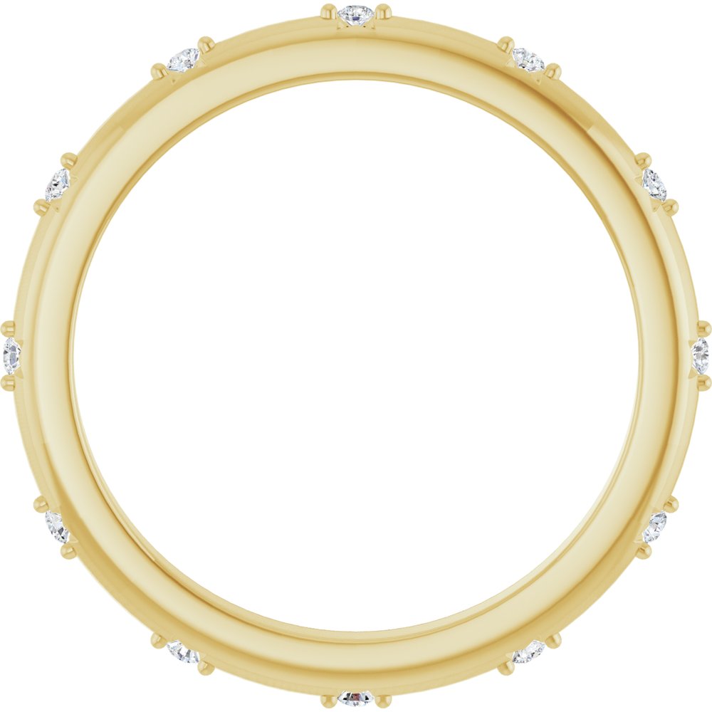 14K Yellow Gold .05 CTW Natural Diamond Eternity Band Size 5.5