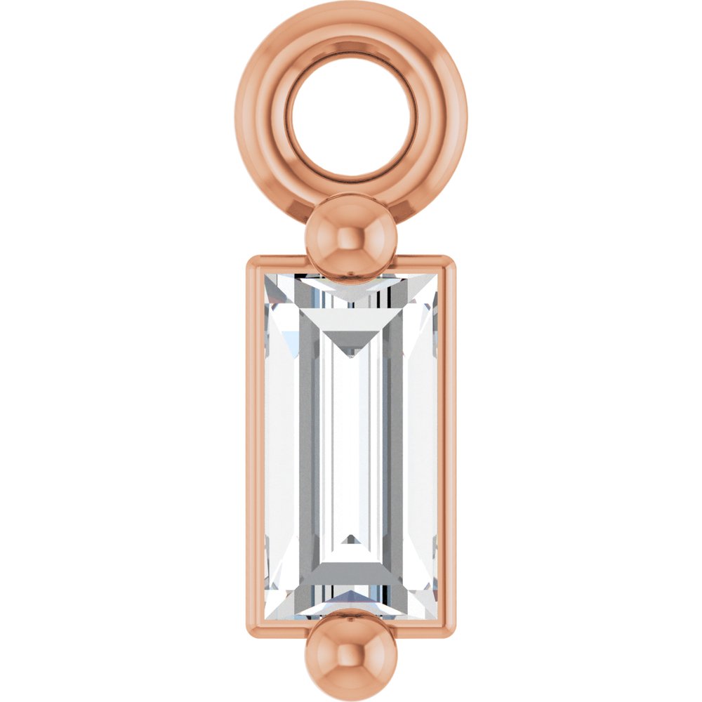 14K Rose .06 CTW Natural Diamond 2-Prong Dangle