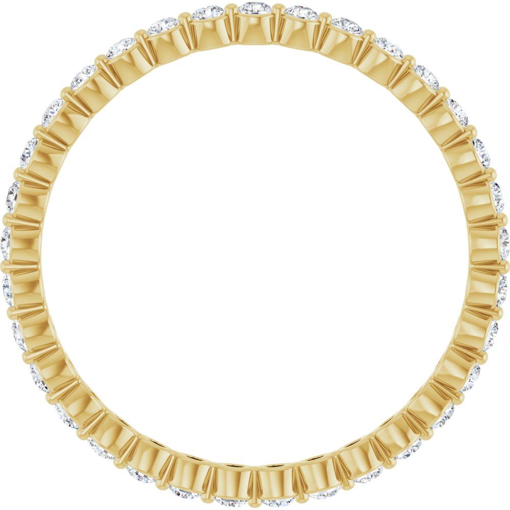 14K Yellow 3/8 CTW Natural Diamond Eternity Band Size 6.5